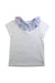 A White Short Sleeve Tops from Jacadi in size 8Y for girl. (Front View)