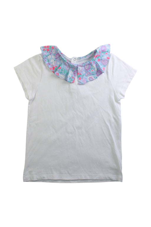 A White Short Sleeve Tops from Jacadi in size 8Y for girl. (Front View)