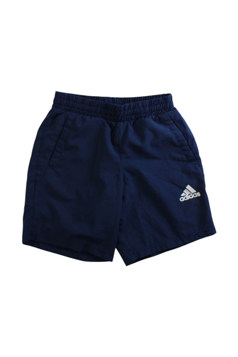 A Navy Shorts from Adidas in size 4T for boy. (Front View)
