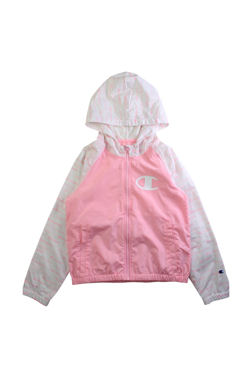 A Pink Lightweight Jackets from Champion in size 5T for girl. (Front View)