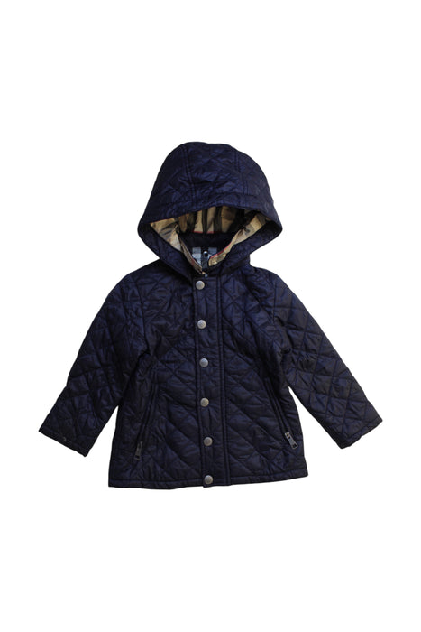 A Navy Puffer/Quilted Coats & Outerwear from Burberry in size 18-24M for boy. (Front View)