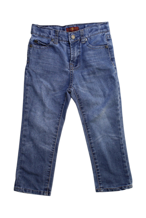 A Blue Jeans from 7 For All Mankind in size 3T for boy. (Front View)