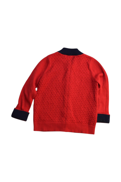 A Red Cardigans from Shanghai Tang in size 4T for boy. (Back View)