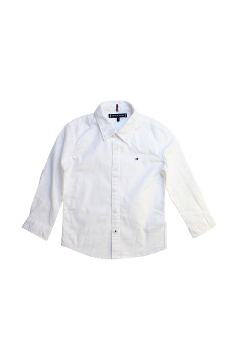 A White Long Sleeve Shirts from Tommy Hilfiger in size 3T for boy. (Front View)