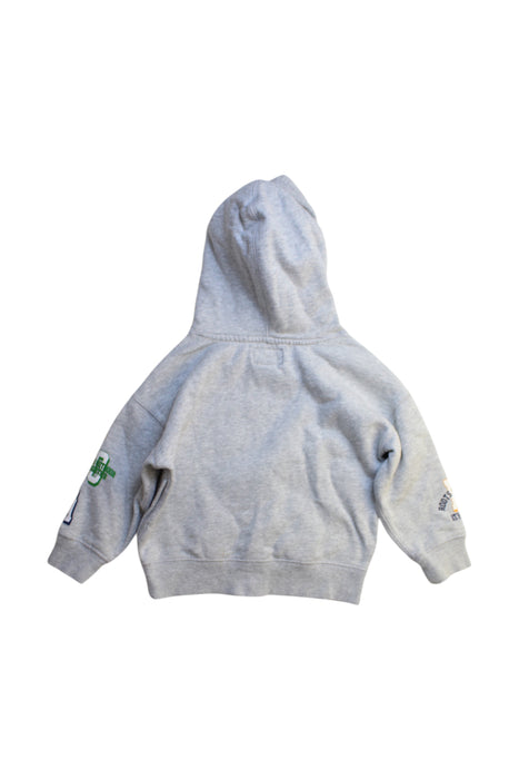 A Grey Hooded Sweatshirts from Roots in size 3T for maternity. (Back View)