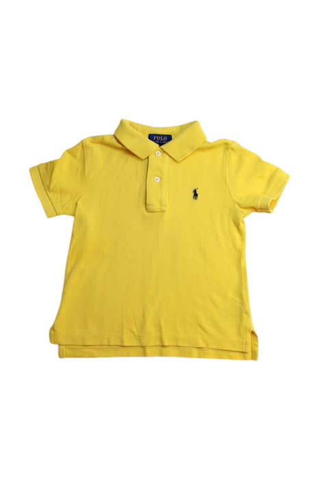 A Yellow Short Sleeve Polos from Polo Ralph Lauren in size 3T for boy. (Front View)