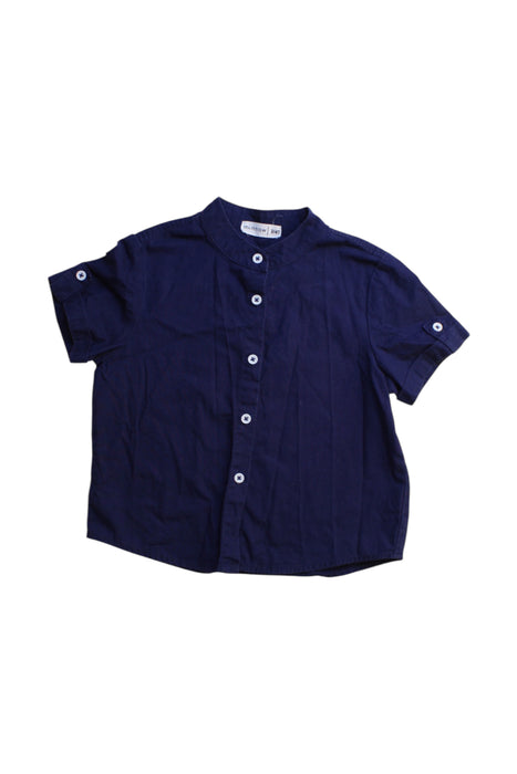 A Navy Short Sleeve Shirts from Minnow in size 3T for boy. (Front View)