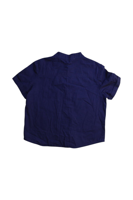 A Navy Short Sleeve Shirts from Minnow in size 3T for boy. (Back View)