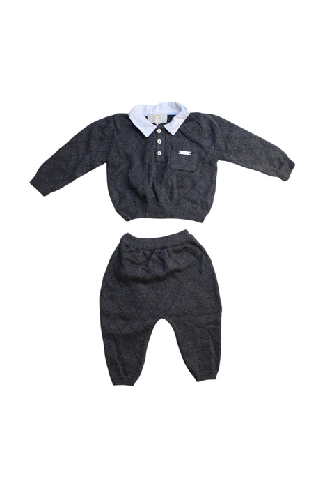 A Grey Pants Sets from Caramelo Kids in size 0-3M for boy. (Front View)