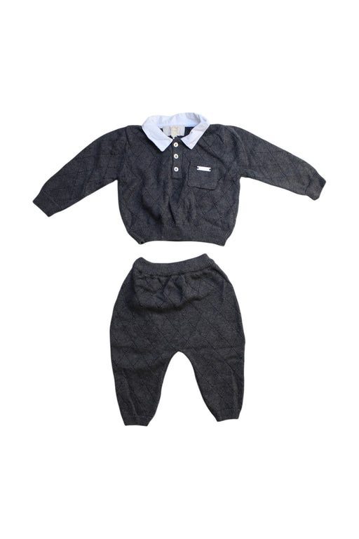 A Grey Pants Sets from Caramelo Kids in size 0-3M for boy. (Front View)
