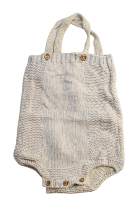 A Beige Overall Shorts from Nanos in size 3-6M for girl. (Front View)