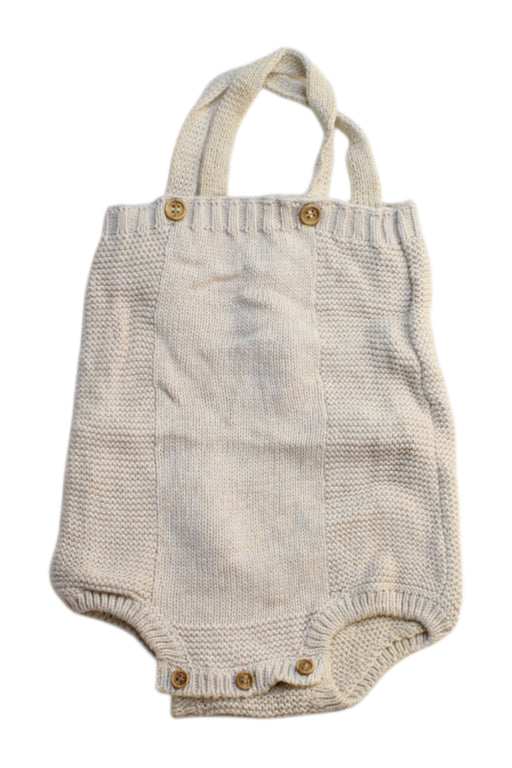 A Beige Overall Shorts from Nanos in size 3-6M for girl. (Front View)