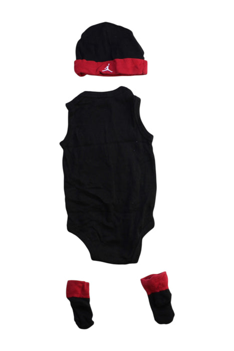 A Black Sleeveless Bodysuits from Air Jordan in size 6-12M for boy. (Back View)
