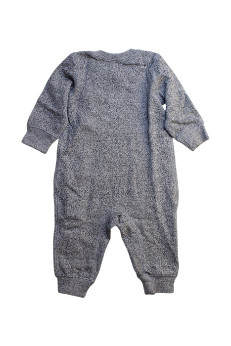 A Grey Long Sleeve Rompers from Roots in size 3-6M for boy. (Back View)