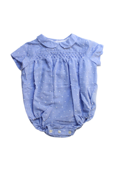 A Blue Short Sleeve Bodysuits from Nanos in size 3-6M for girl. (Front View)