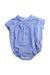 A Blue Short Sleeve Bodysuits from Nanos in size 3-6M for girl. (Front View)