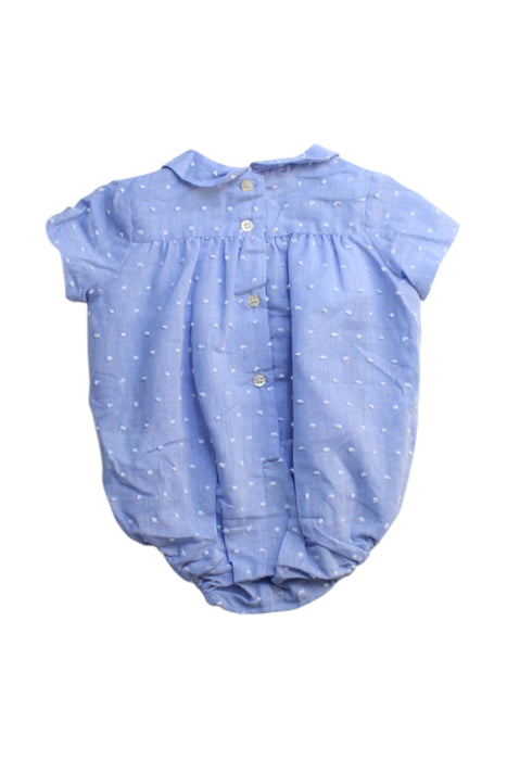 A Blue Short Sleeve Bodysuits from Nanos in size 3-6M for girl. (Back View)
