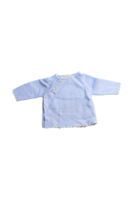 A Blue Long Sleeve Tops from Nanos in size 0-3M for girl. (Front View)