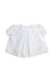 A White Short Sleeve Tops from Nanos in size 0-3M for girl. (Front View)