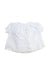 A White Short Sleeve Tops from Nanos in size 0-3M for girl. (Back View)