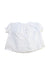 A White Short Sleeve Tops from Nanos in size 0-3M for girl. (Back View)
