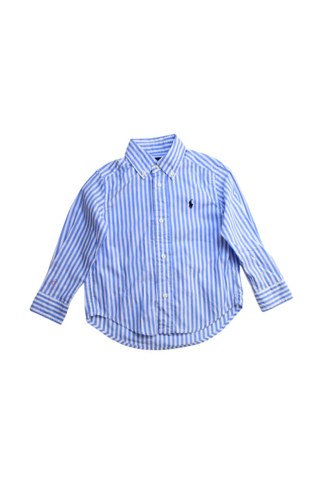 A Blue Long Sleeve Shirts from Ralph Lauren in size 2T for boy. (Front View)