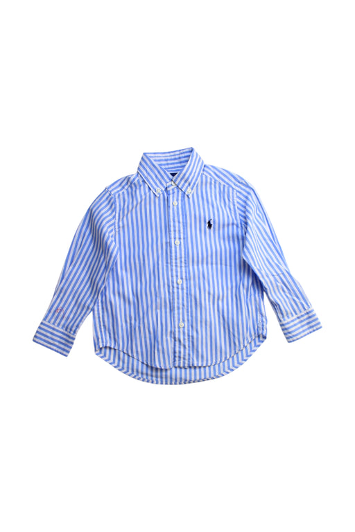 A Blue Long Sleeve Shirts from Ralph Lauren in size 2T for boy. (Front View)