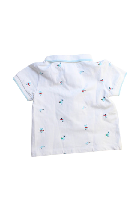 A White Short Sleeve Polos from Jacadi in size 18-24M for boy. (Back View)