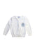 A White Cardigans from Petit Bateau in size 3T for girl. (Front View)