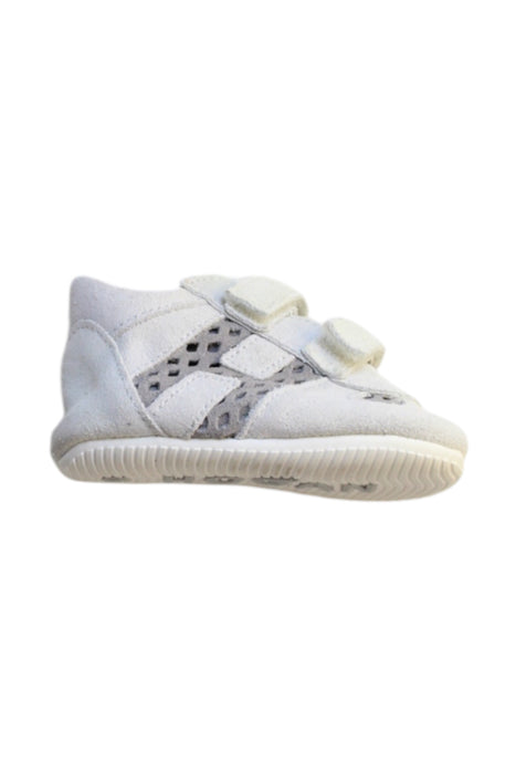 A White Booties from Hogan in size 6-12M for neutral. (Front View)