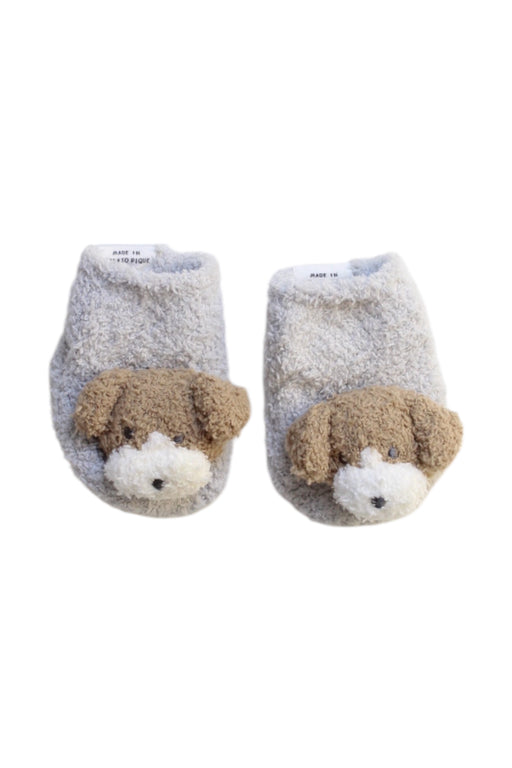 A Grey Booties from Gelato Pique in size Newborn for boy. (Front View)