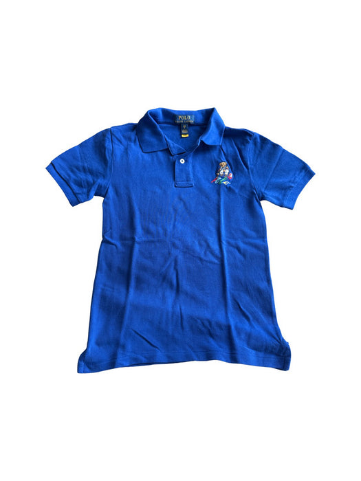 A Blue Short Sleeve Polos from Polo Ralph Lauren in size 8Y for boy. (Front View)