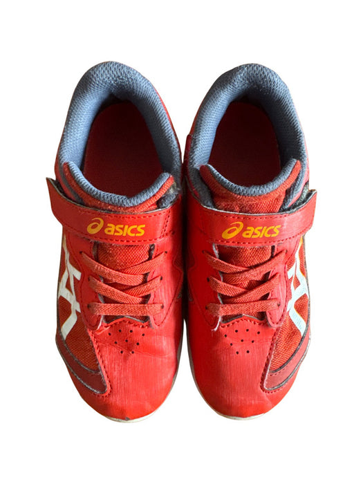 A Red Sneakers from ASICS in size 6T for neutral. (Front View)