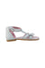 A Blue Sandals from Jacadi in size 18-24M for girl. (Back View)