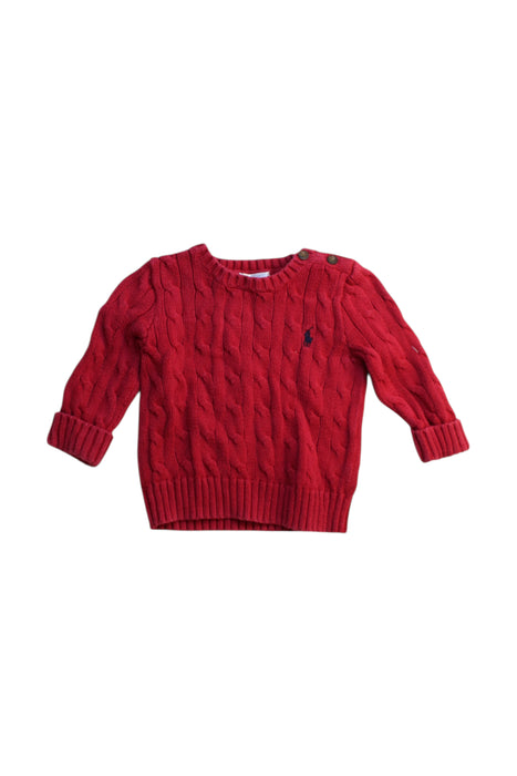 A Red Knit Sweaters from Ralph Lauren in size 18-24M for boy. (Front View)
