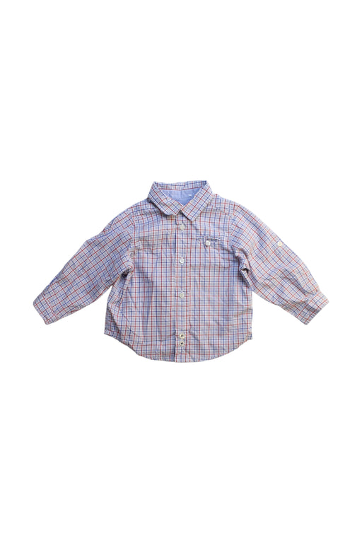 A Blue Long Sleeve Shirts from Jacadi in size 6-12M for boy. (Front View)