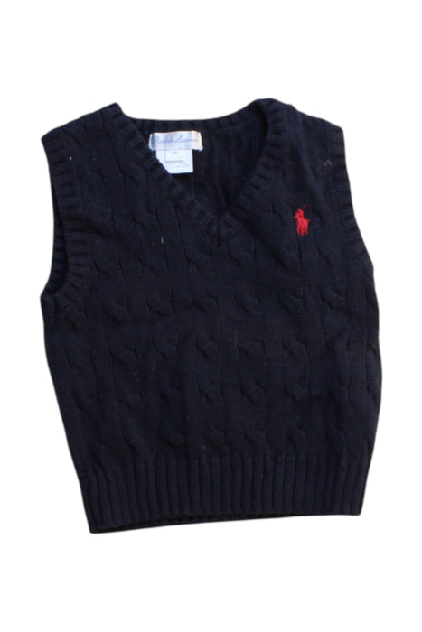 A Navy Sweater Vests from Ralph Lauren in size 6-12M for boy. (Front View)