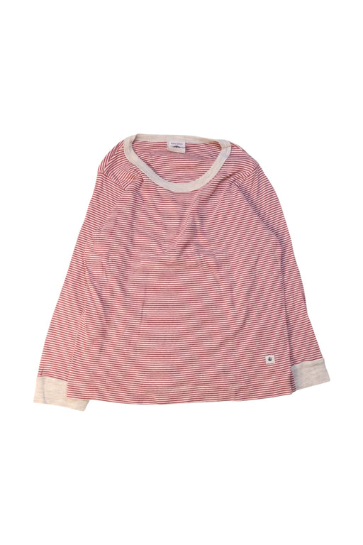 A Red Long Sleeve Tops from Petit Bateau in size 4T for girl. (Front View)