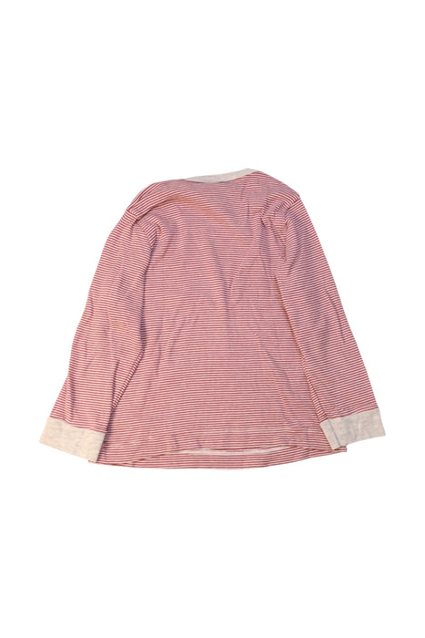 A Red Long Sleeve Tops from Petit Bateau in size 4T for girl. (Back View)
