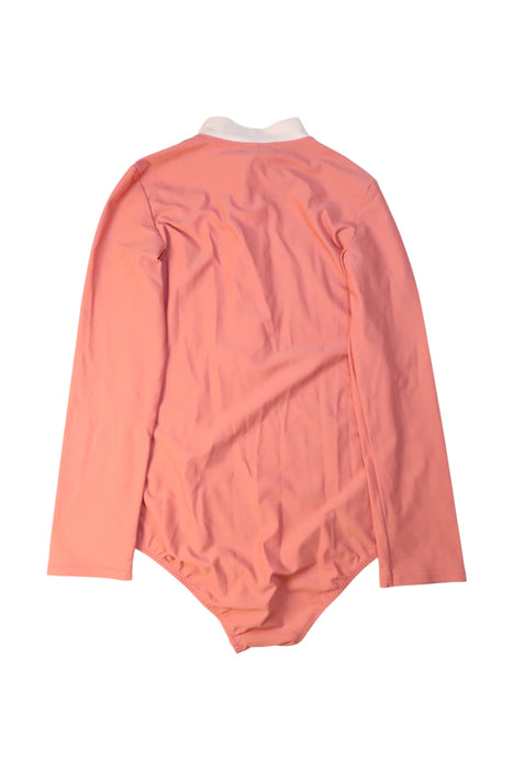 A Peach Long Sleeve Bodysuits from Mini Rodini in size 9Y for girl. (Back View)