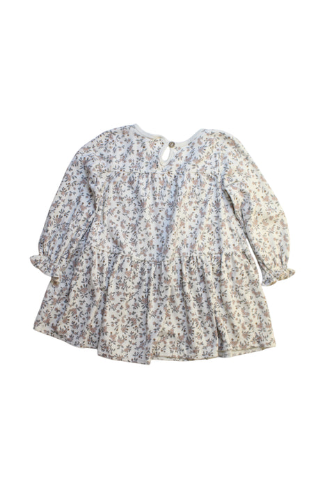 A White Long Sleeve Dresses from Quincy Mae in size 3T for girl. (Back View)