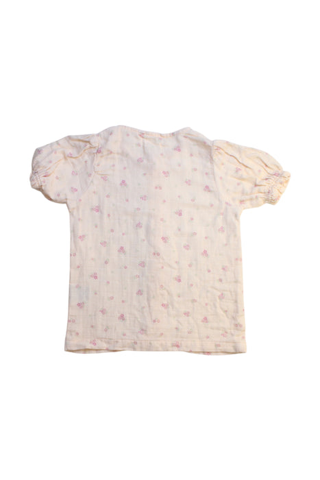 A Beige Short Sleeve Shirts from Jamie Kay in size 4T for girl. (Back View)