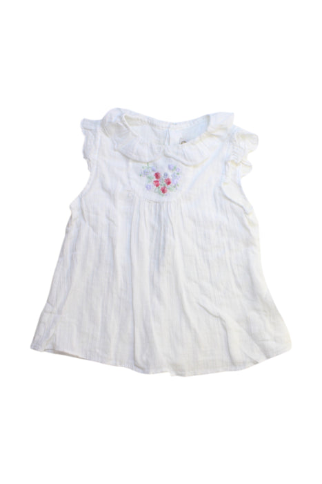 A White Sleeveless Tops from Purete du... Bebe in size 4T for girl. (Front View)