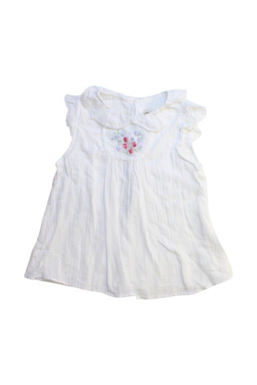 A White Sleeveless Tops from Purete du... Bebe in size 4T for girl. (Front View)