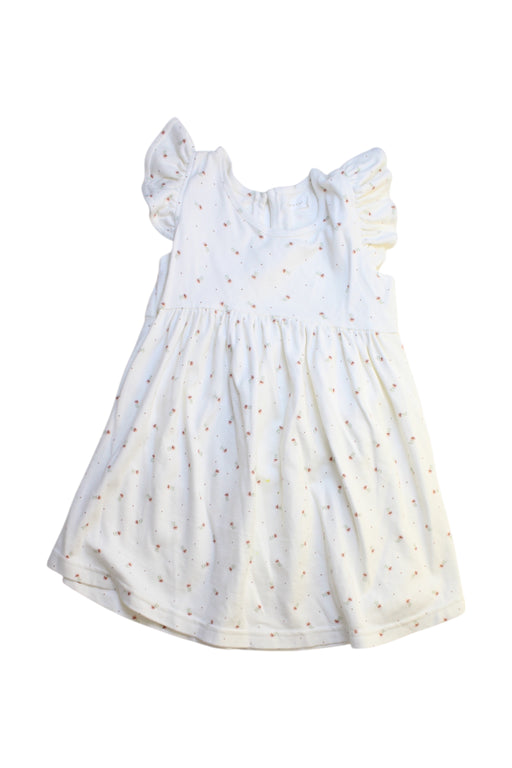 A White Sleeveless Dresses from Jamie Kay in size 4T for girl. (Front View)