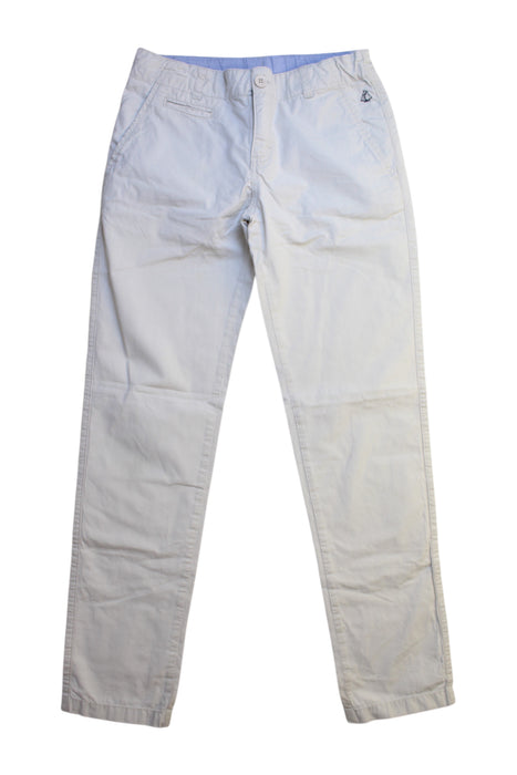 A White Casual Pants from Petit Bateau in size 10Y for boy. (Front View)