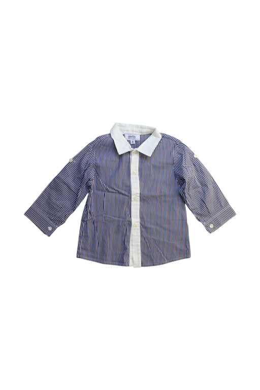 A Blue Long Sleeve Shirts from Aletta in size 12Y for boy. (Front View)