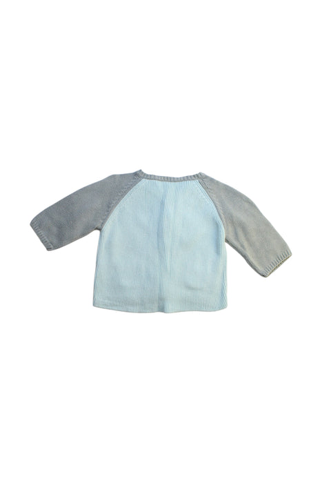 A Blue Cardigans from Jacadi in size 0-3M for boy. (Back View)