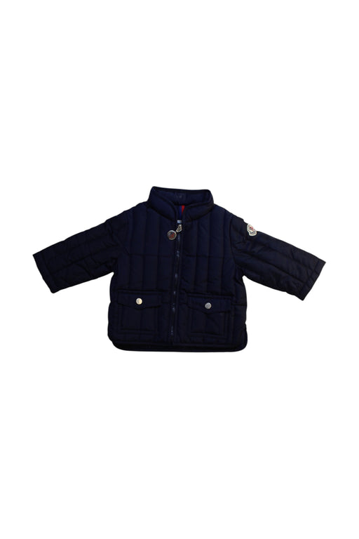 A Navy Puffer/Quilted Coats & Outerwear from Moncler in size 3-6M for boy. (Front View)