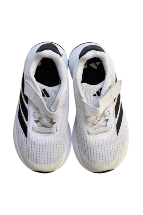 A White Sneakers from Adidas in size 5T for boy. (Back View)